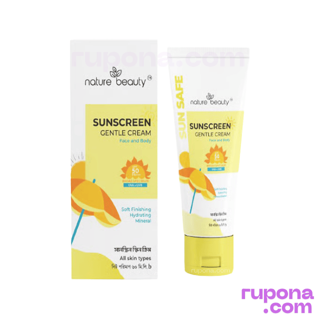 Nature Beauty Sunscreen Gentle Cream SPF 50 PA+++ 50ml price in BD.