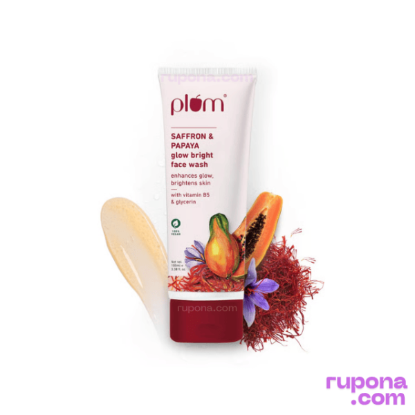 Plum Saffron & Papaya Glow Bright Face Wash 100gm price in BD.