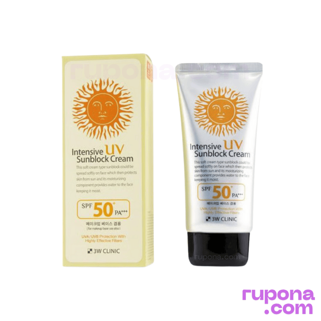3W Clinic Intensive UV Sunblock Cream SPF50 PA+++ 70ml price in BD.