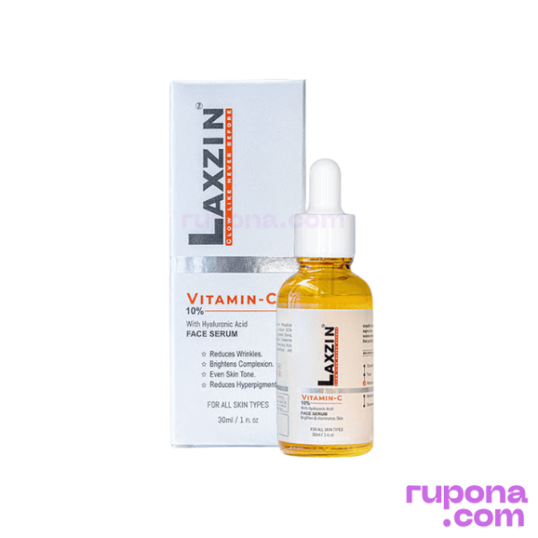 Laxzin Vitamin C 10% With Hyaluronic Acid Face Serum 30ml price in BD.